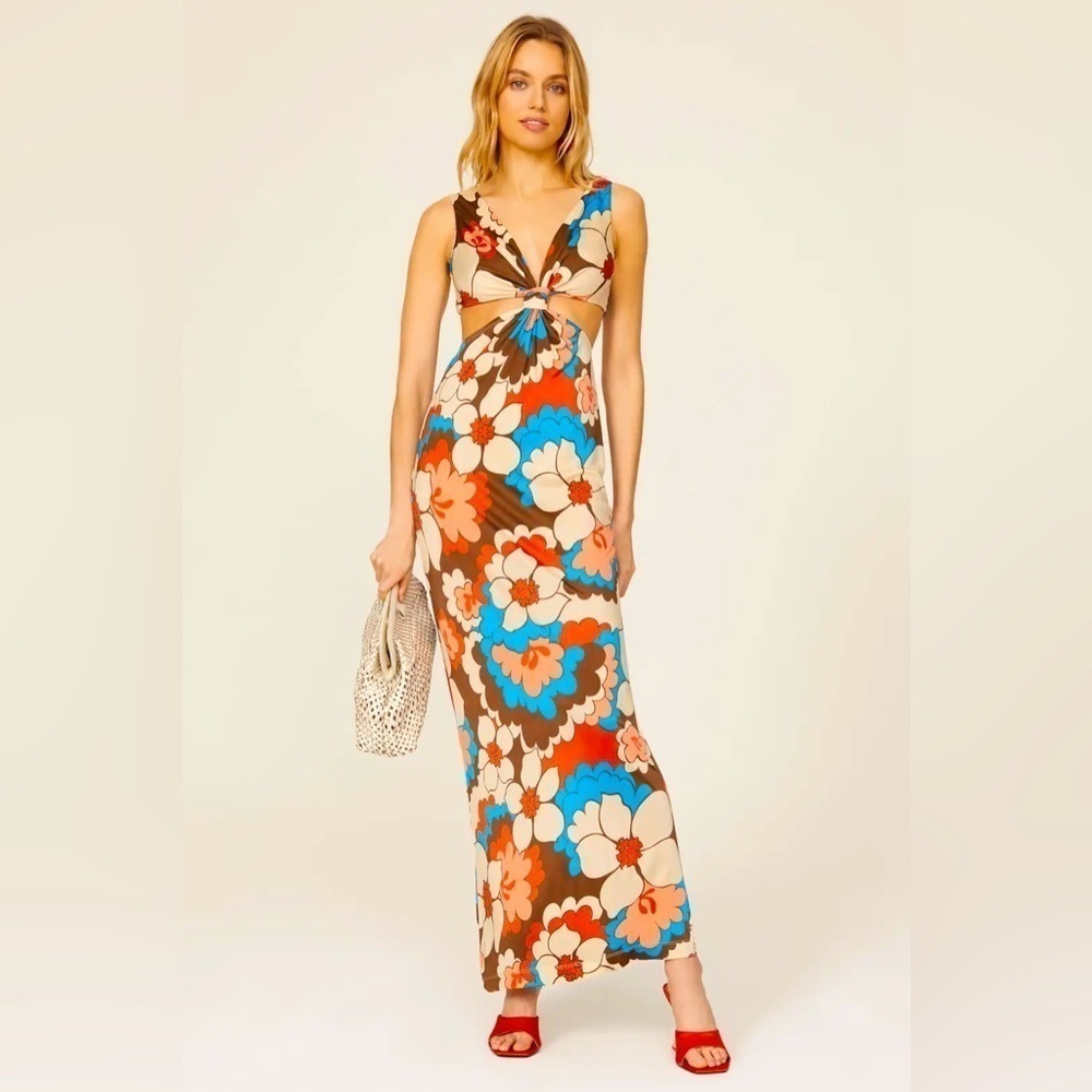 NWT RONNY KOBO Sammy Cutout Maxi Dress M